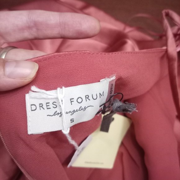 Dress Forum Satin Slip Dress in Deep Pink - Picture 3 of 4